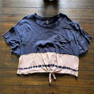 Offline by Aerie Tie Front Cropped Tee